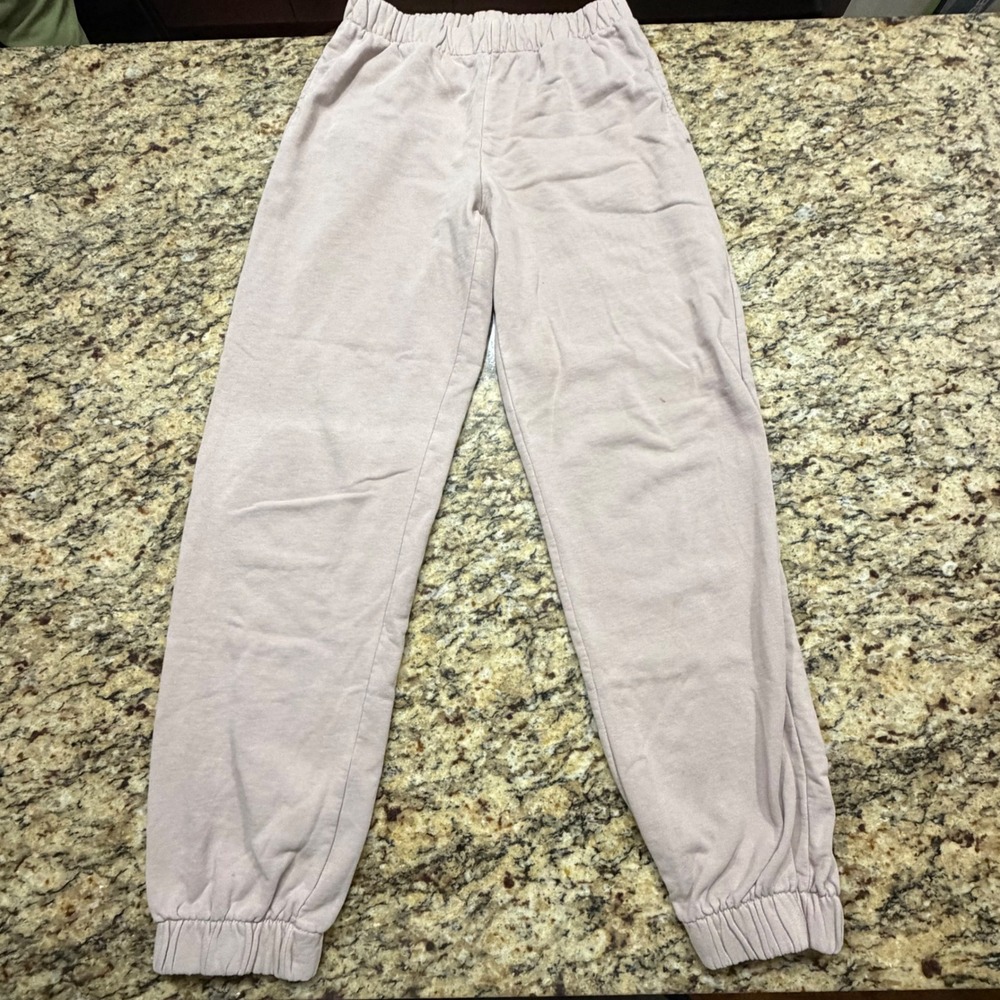 John Galt Womens Mauve Elastic Waist Jogger Sweatpants with Pockets S ws